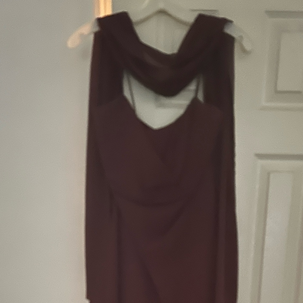 Burgundy spaghetti strap dress